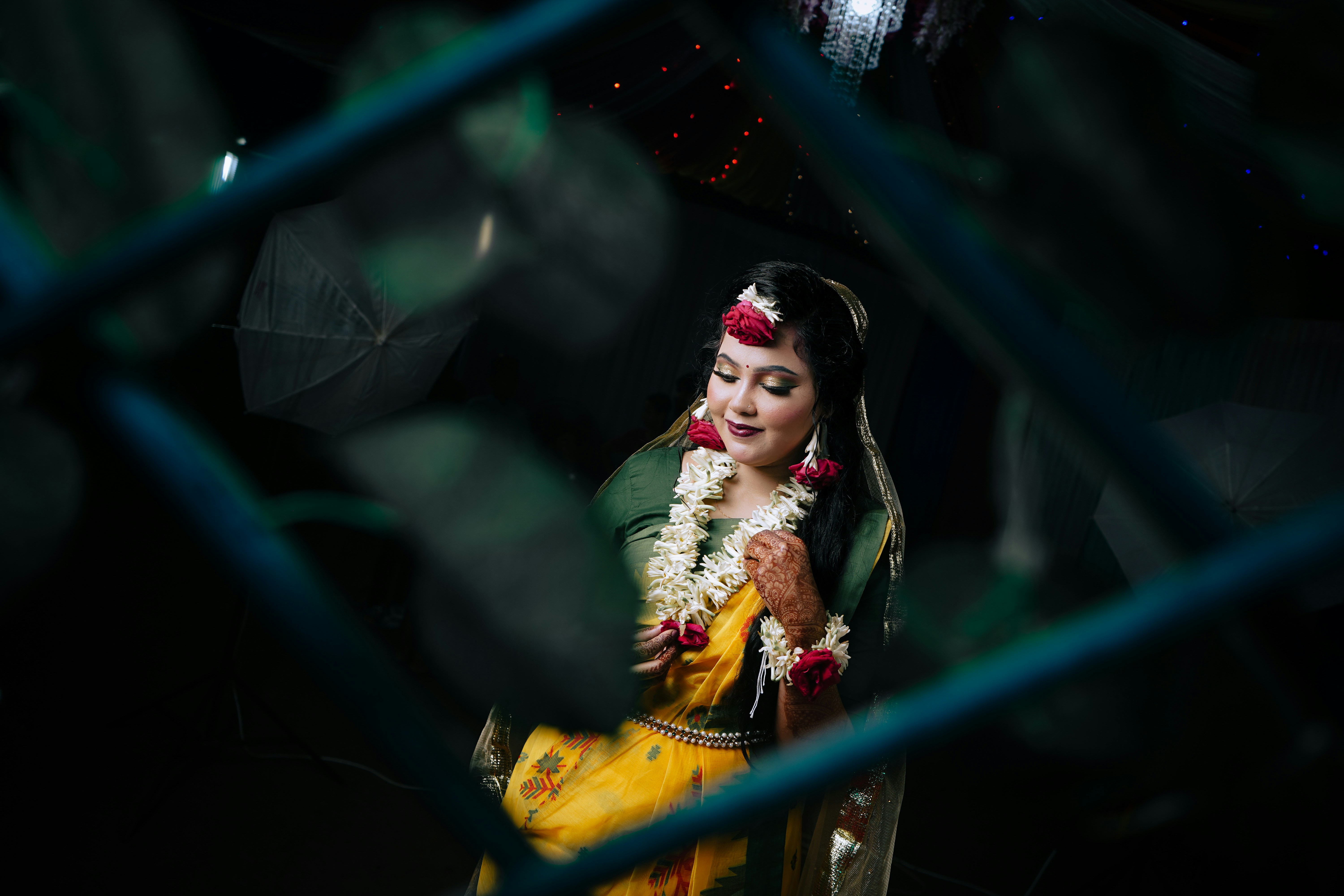 Woman in traditional bridal attire