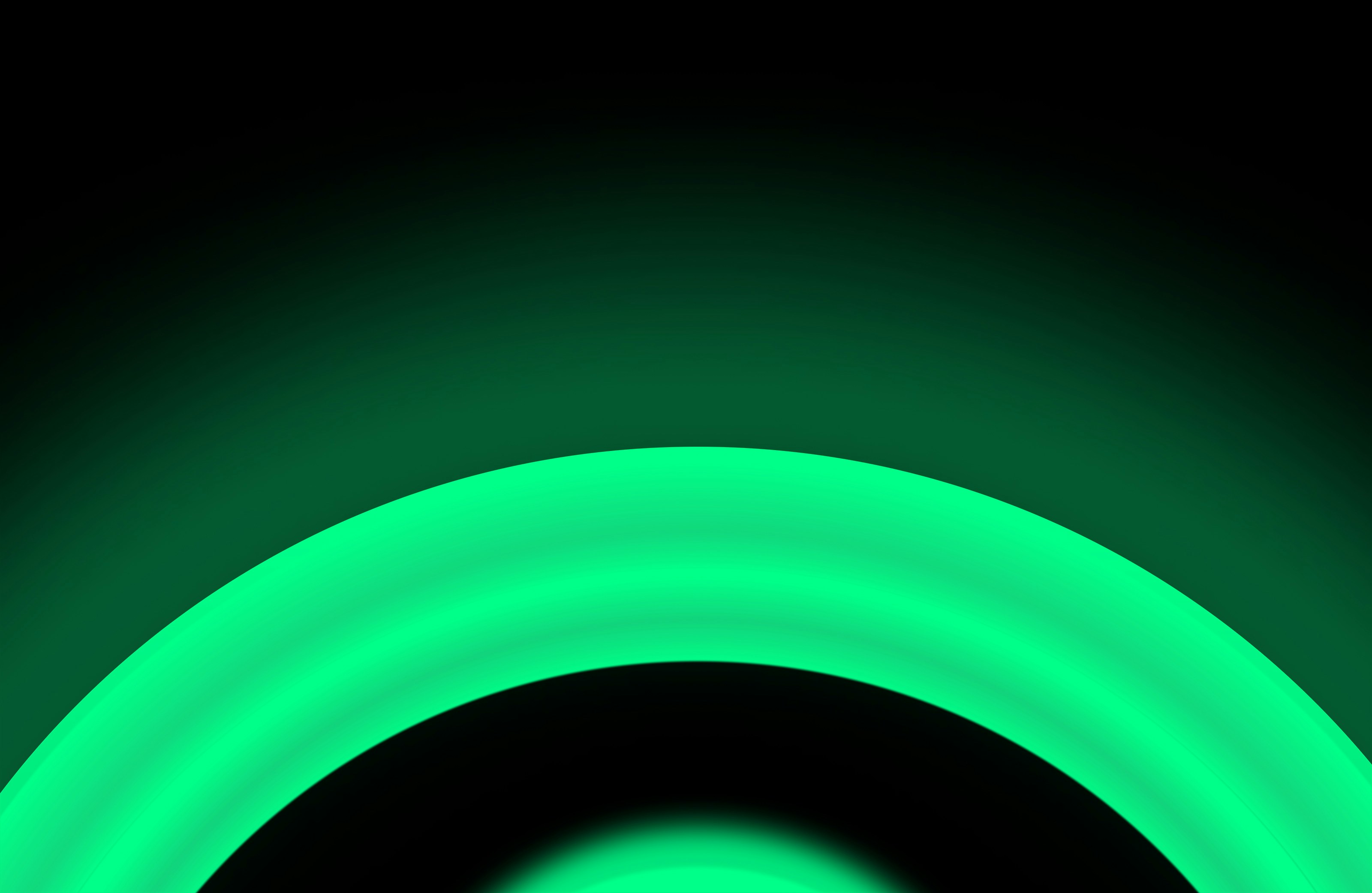 Glowing green circle
