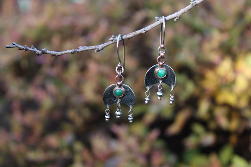 Handmade brass earrings