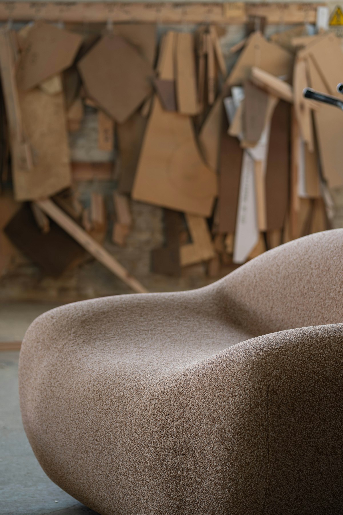 Furniture being restored in the JC Upholstery workshop