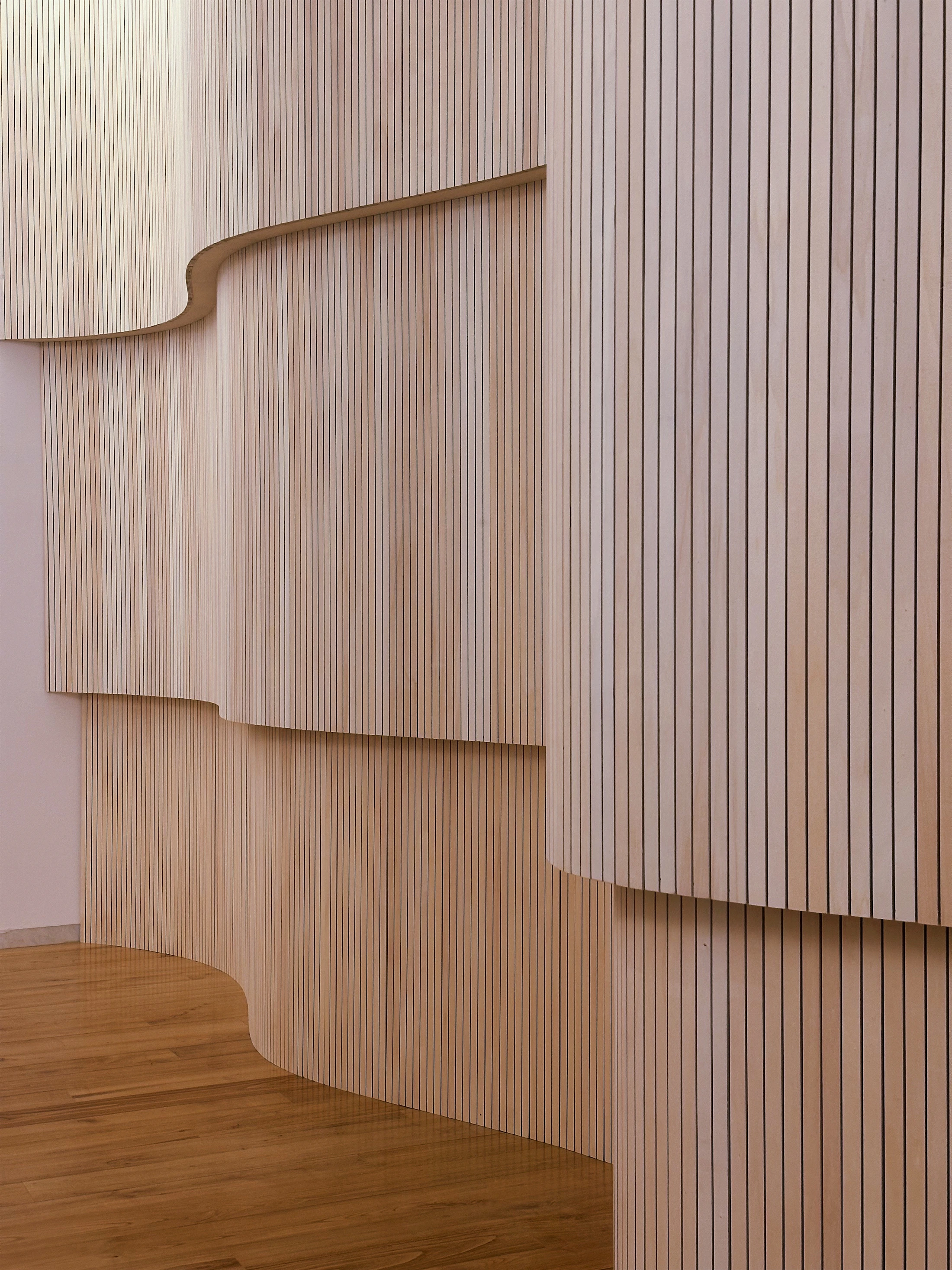 Architectural wood millwork wall
