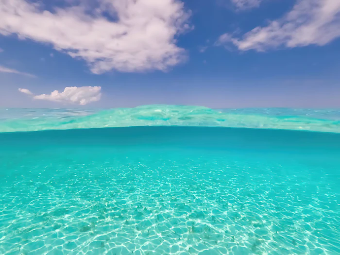 Crystal clear turquoise water in Providenciales, Turks and Caicos