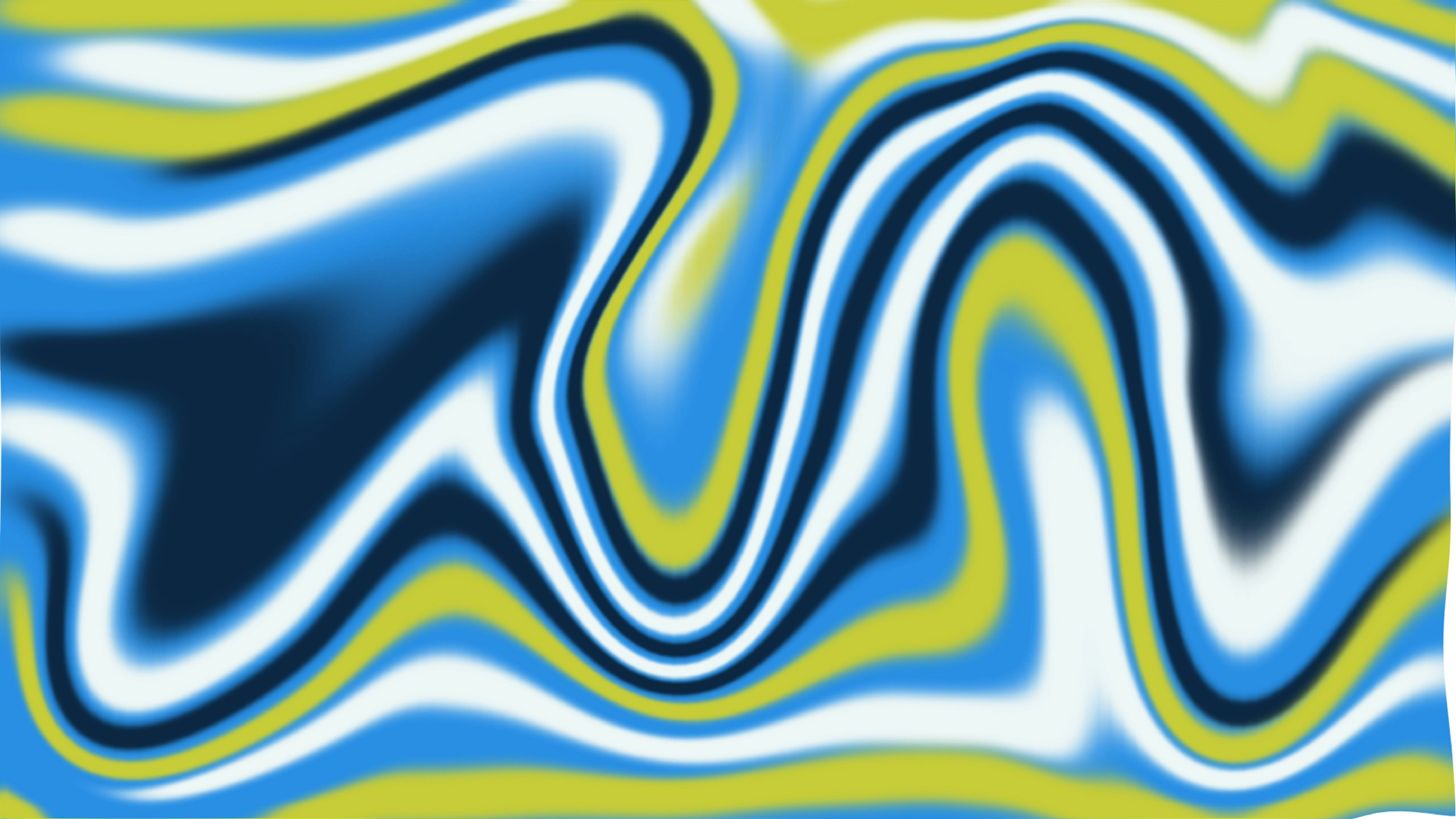 Abstract swirling pattern of blue, yellow, and white.