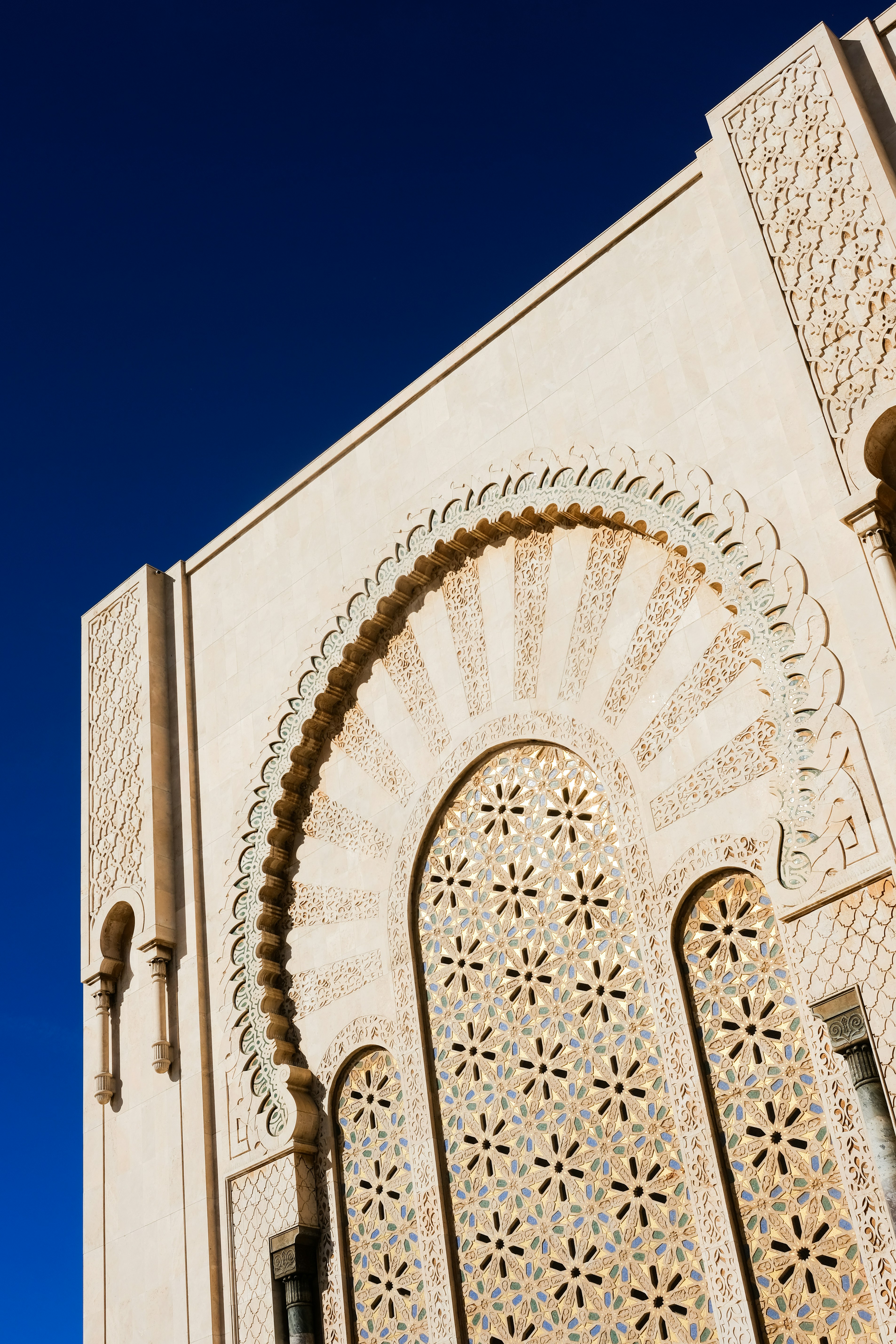 Ornate building facade with intricate geometric patterns