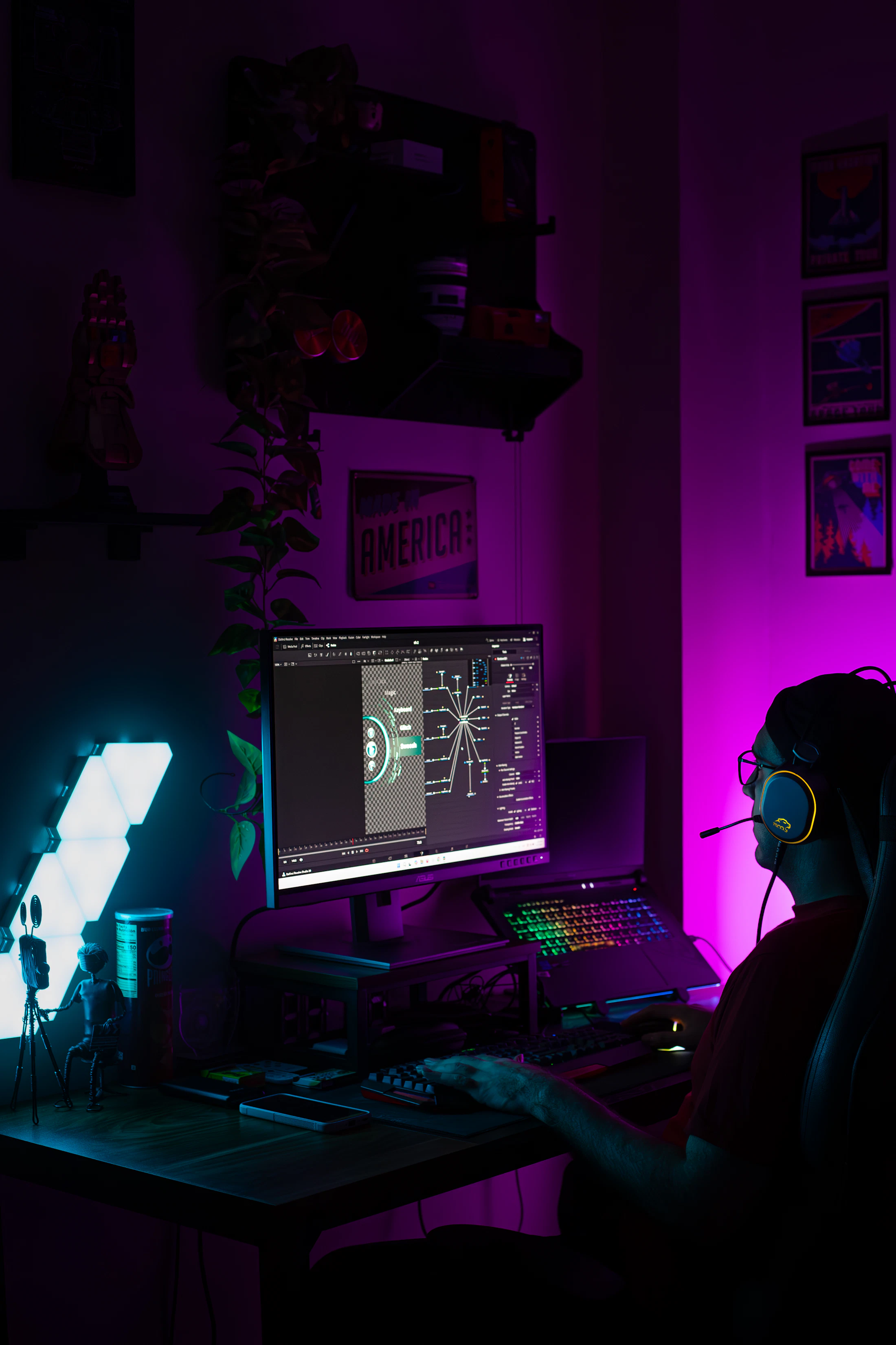 RGB gaming atmosphere