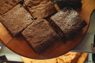 Fudgy brownies cut into squares