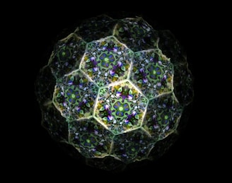 Abstract geometric pattern with hexagonal shapes