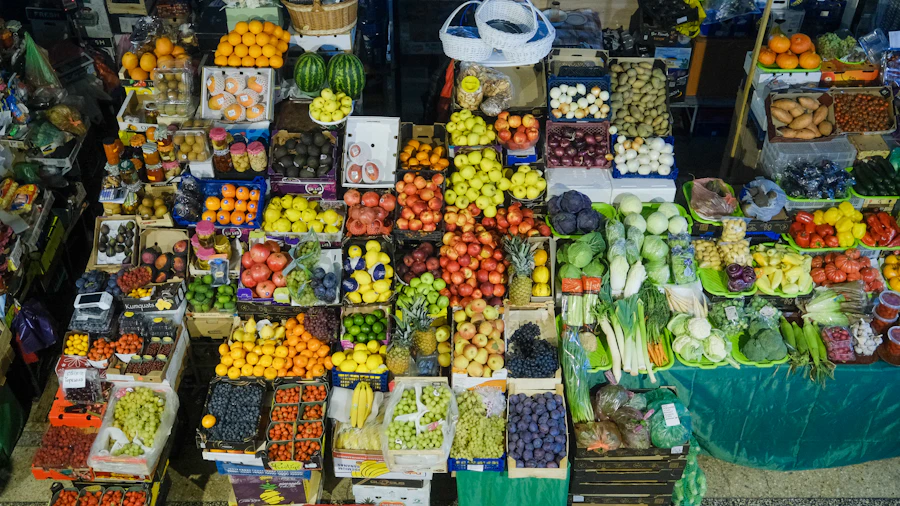 Obst und Gemüse auf einem Wochenmarkt