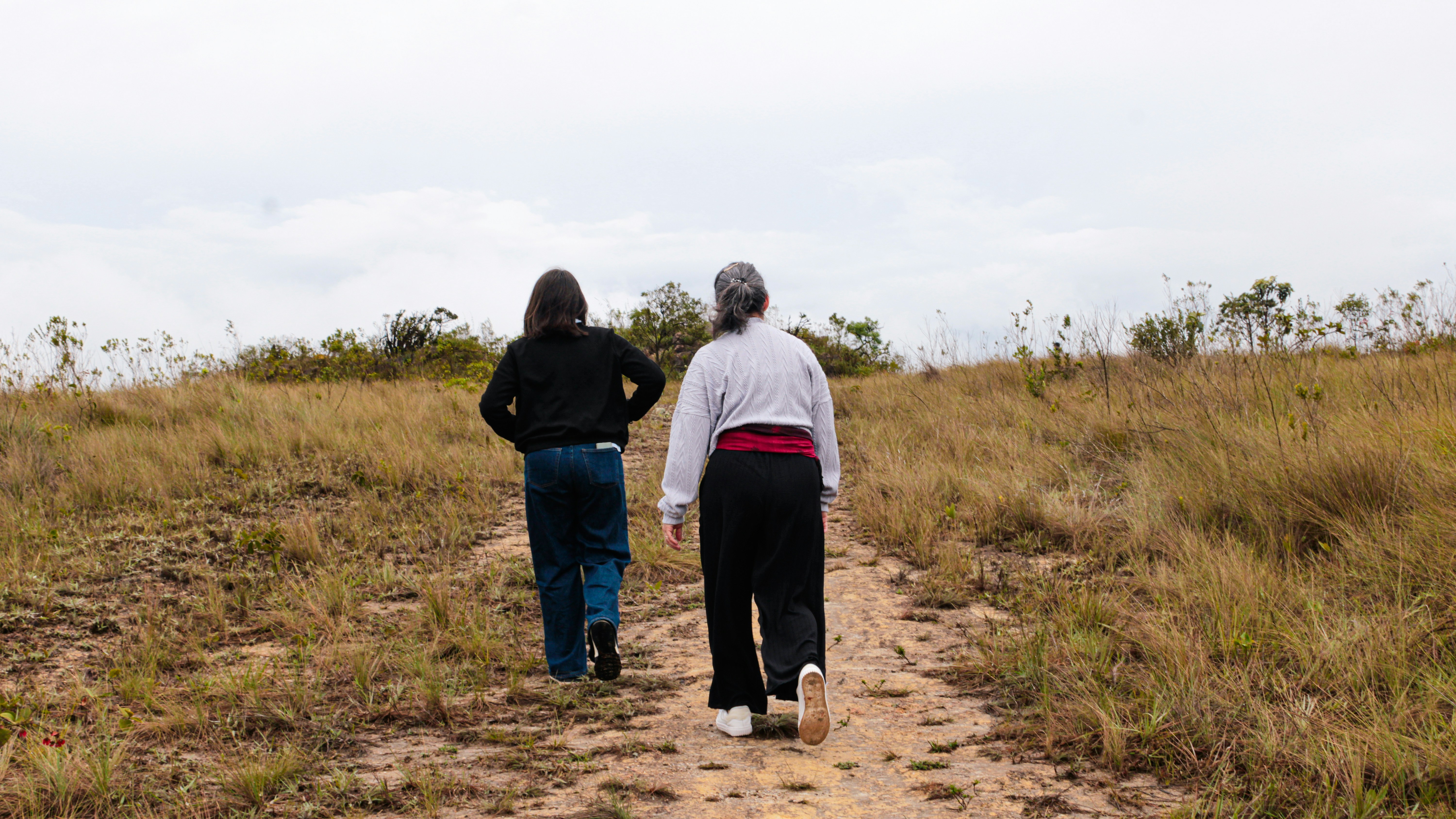 Two people walking together on a path, representing support in recovery - addiction treatment