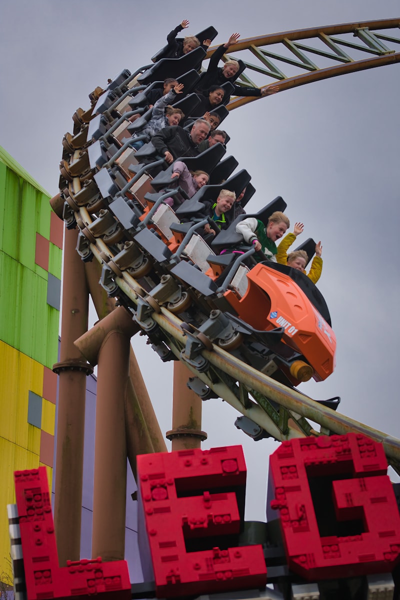 Theme park roller coaster
