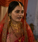 A bride in traditional indian wedding attire