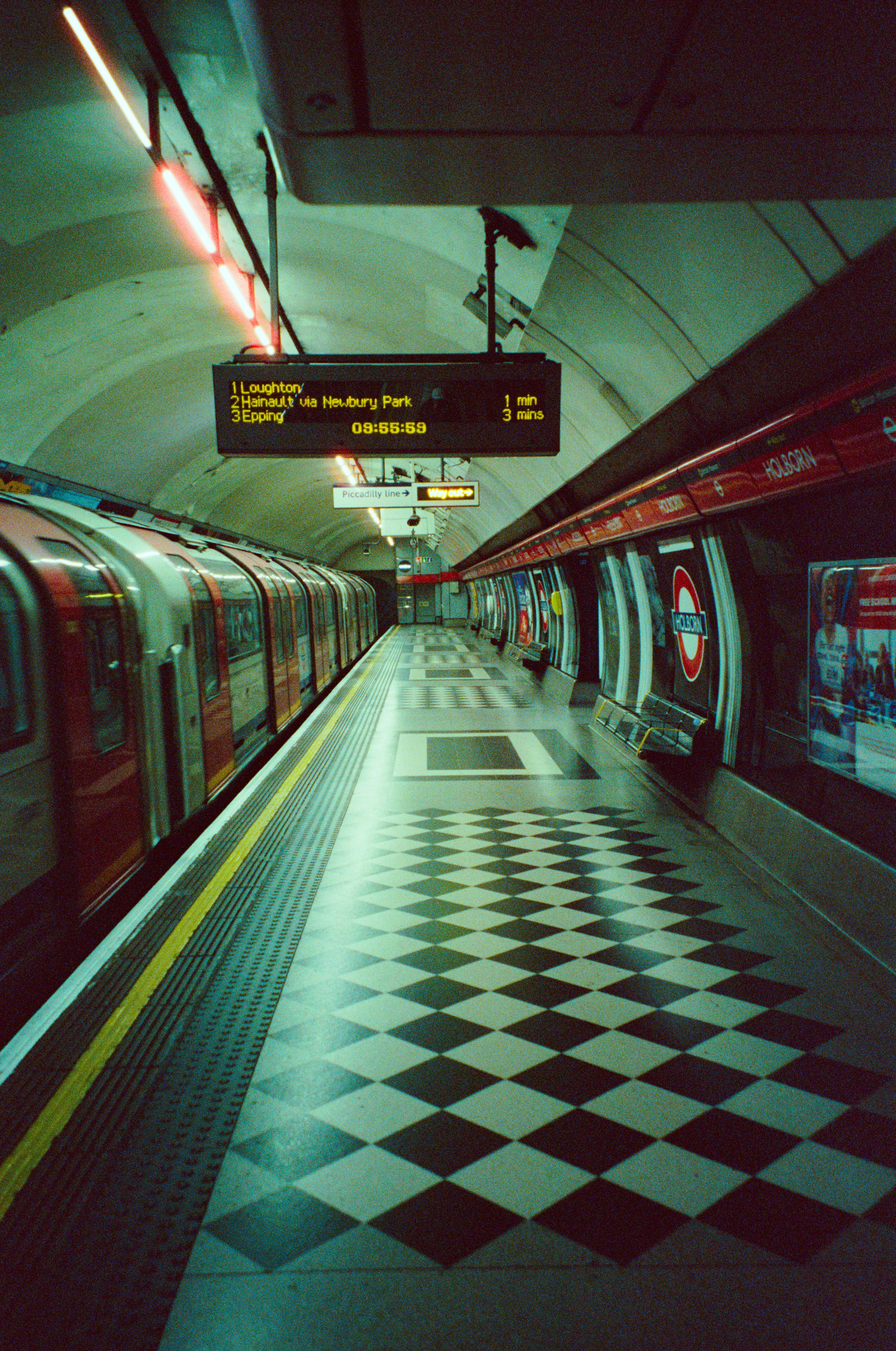A train at a london underground station platform