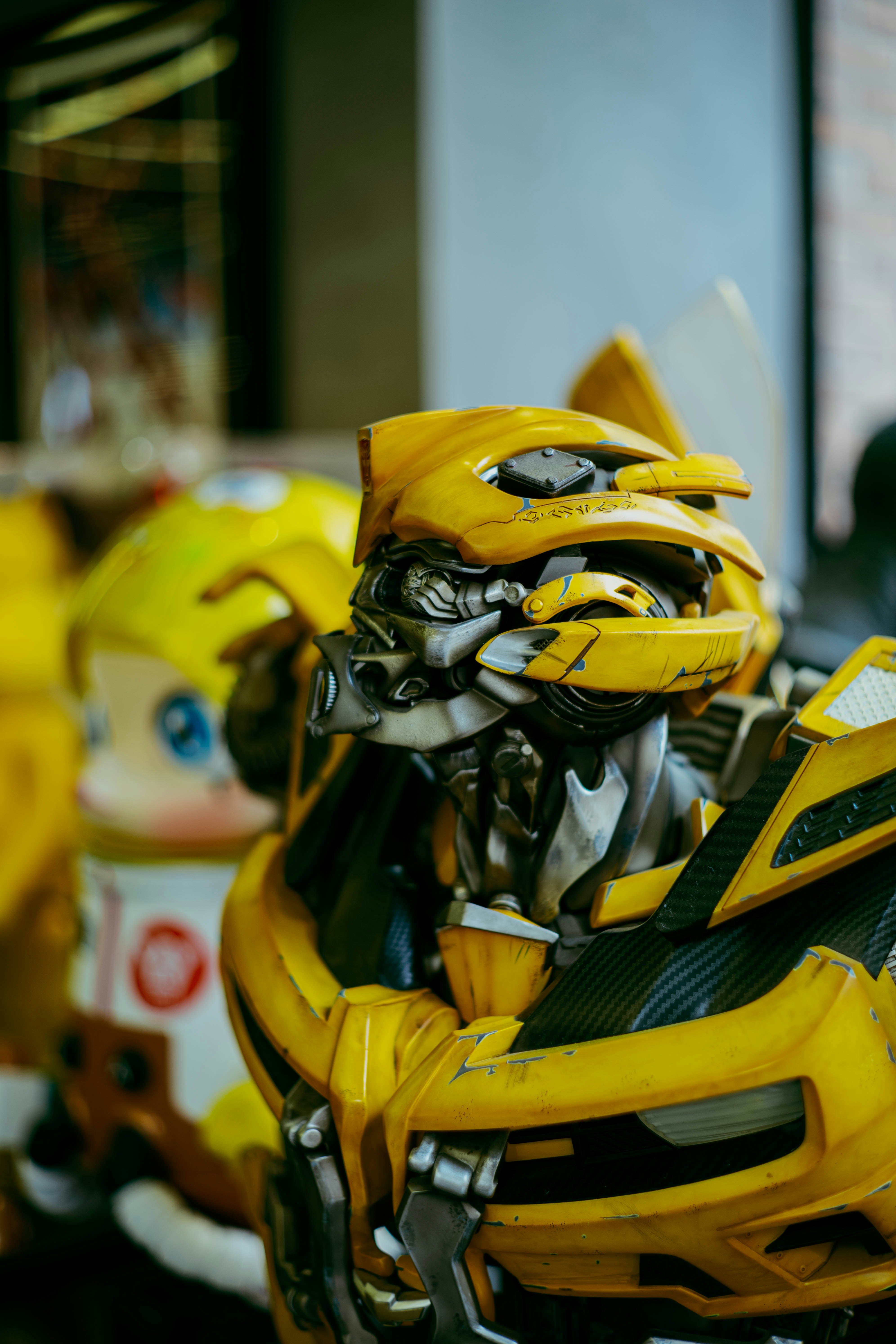 A futuristic robot or AI interface.