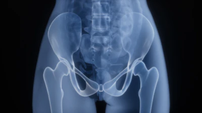 X-ray of a human pelvis and hips