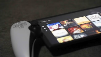 Playstation 5 controller and remote play screen
