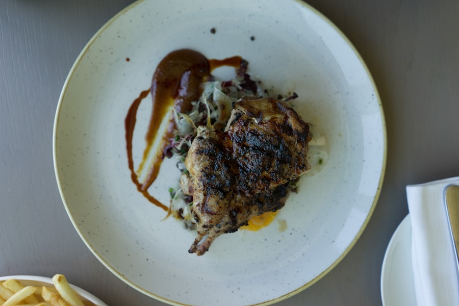 Pollo al limón con coliflor