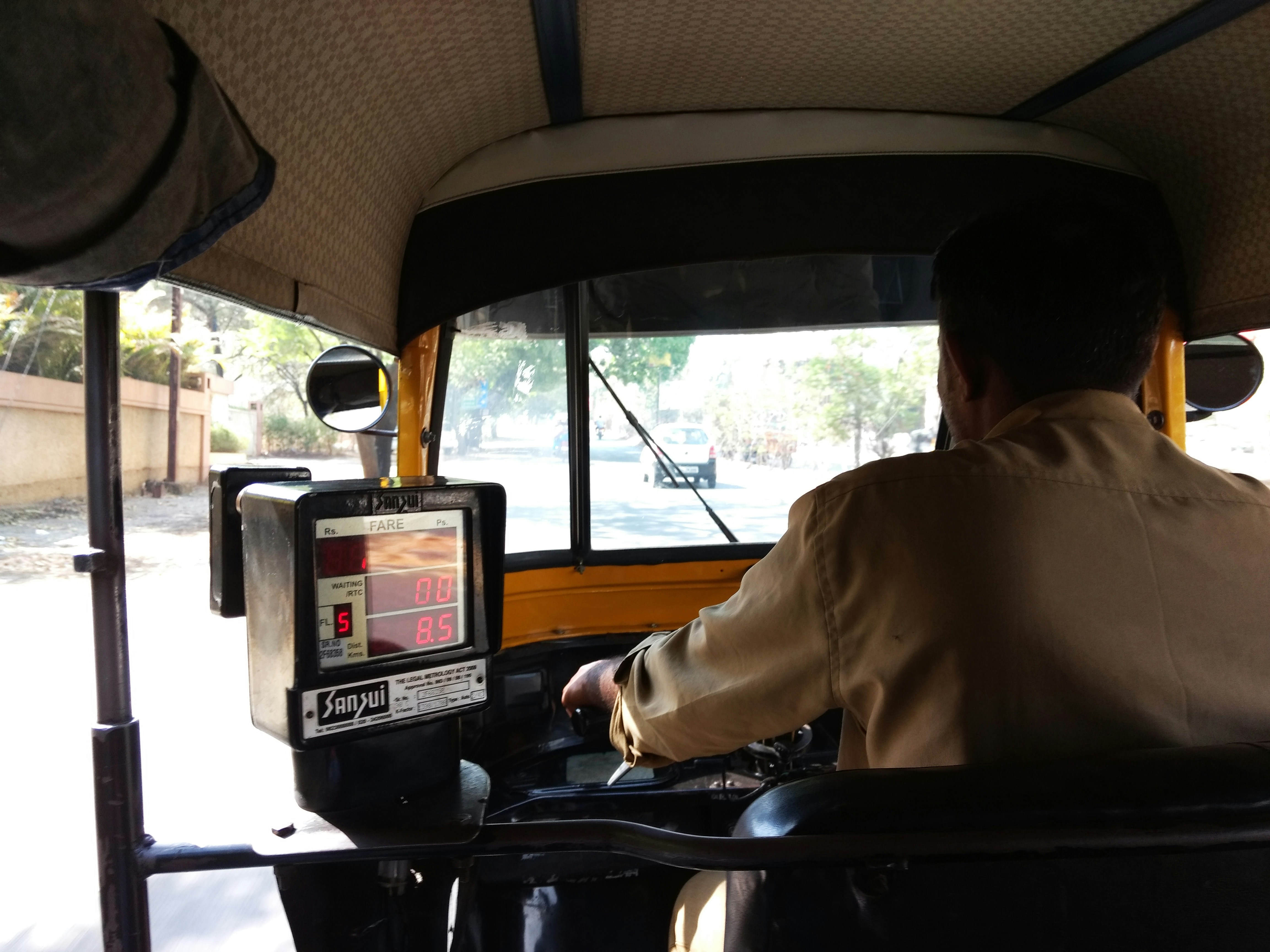 Backseat journey inside an auto-rickshaw