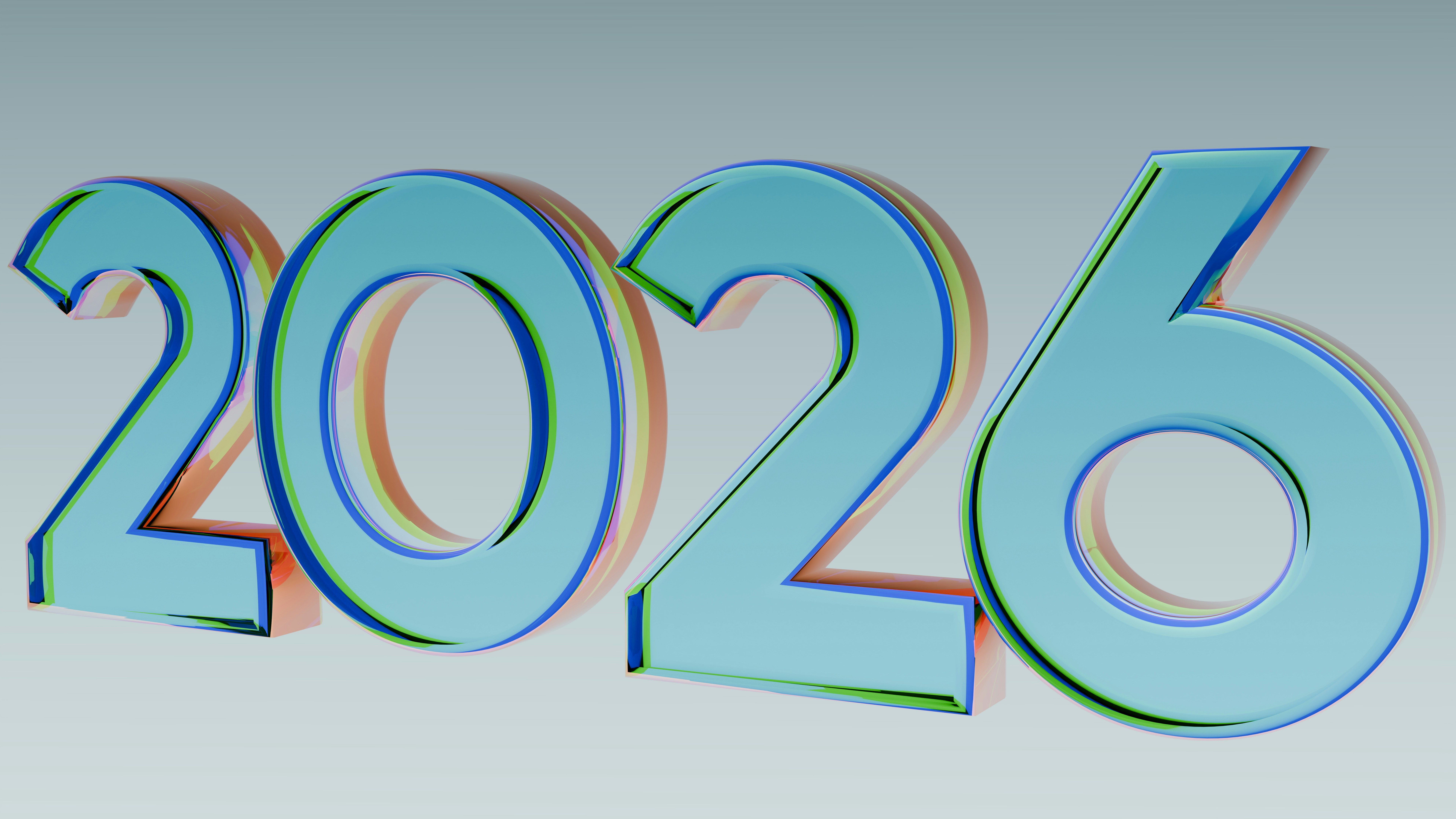 My Year | 2026 Glass Letters | Blender 3D