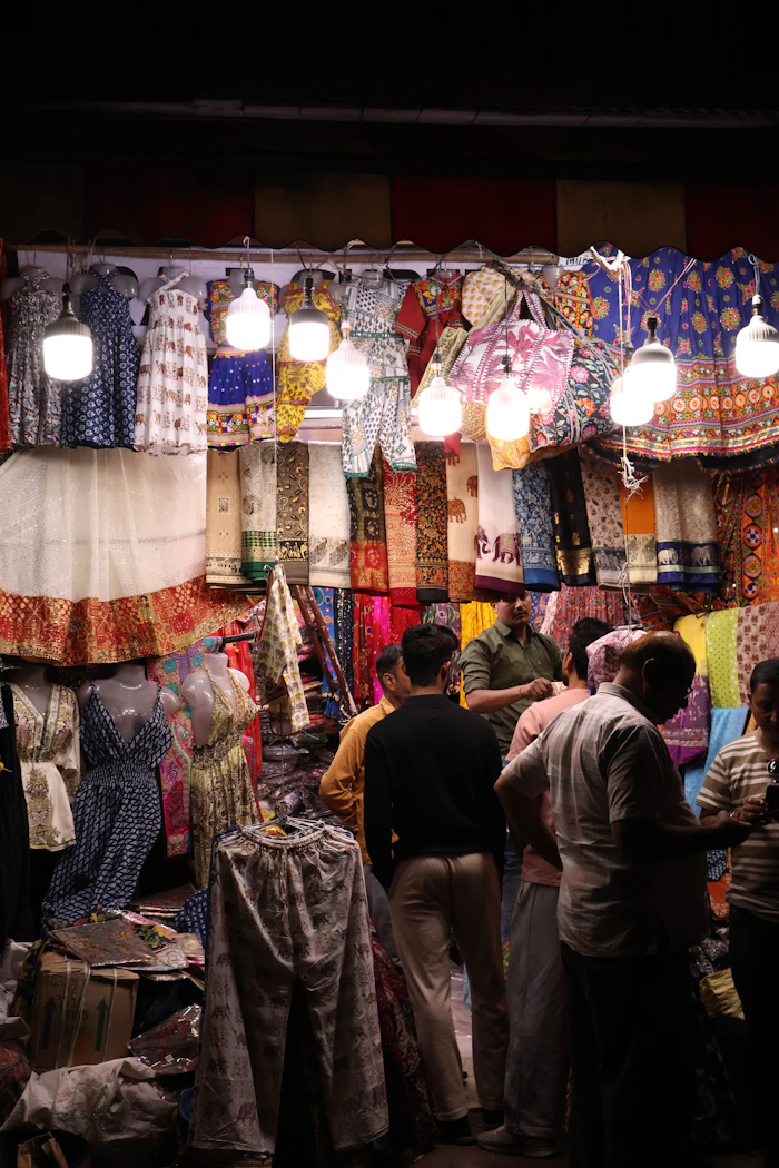 Colourful Indian home décor at a market stall