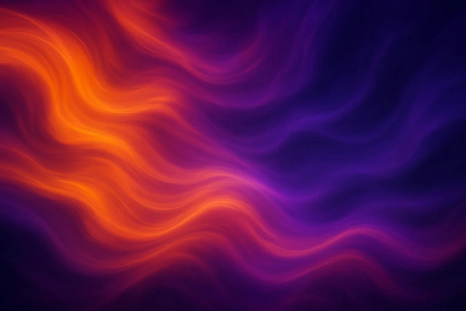 Abstract fiery orange and purple waves