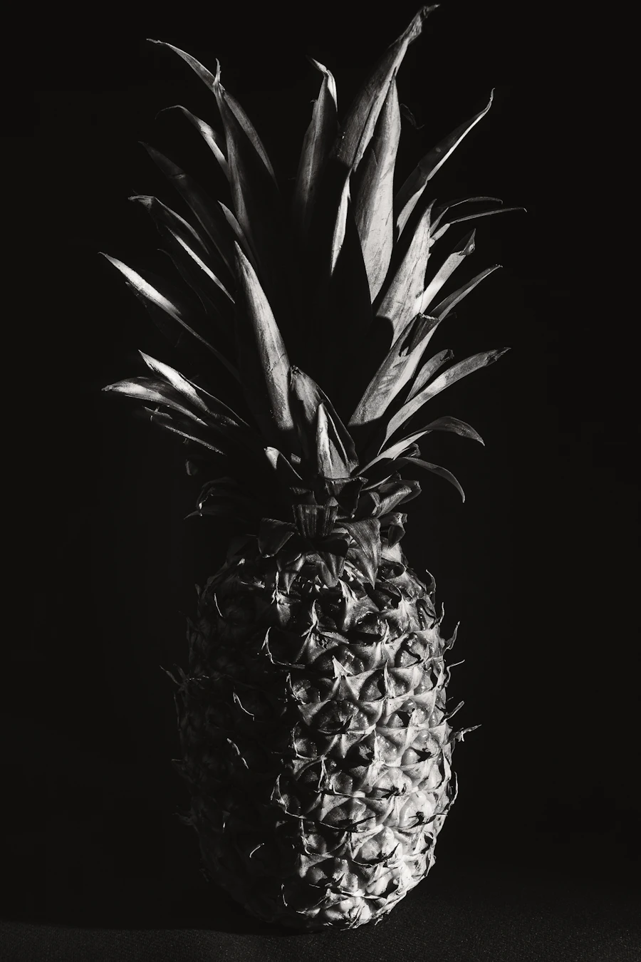 검은 배경 위 파인애플 클로즈업 &mdash; 크리드 어벤투스 탑 노트 파인애플