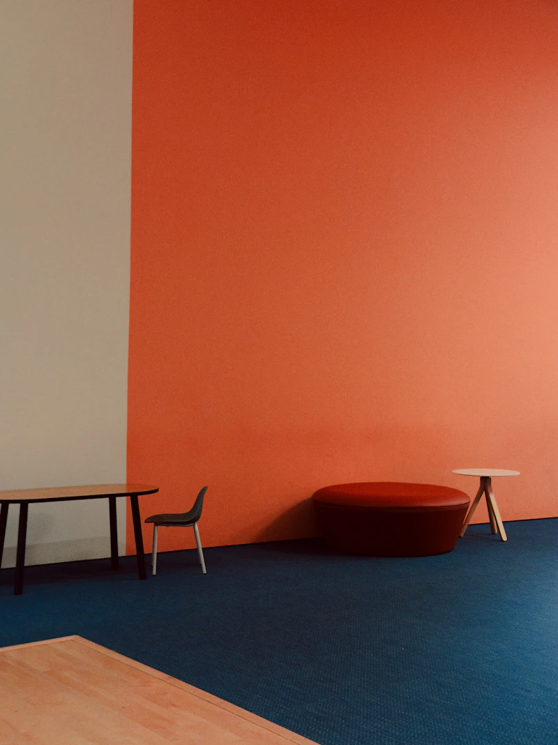 Orange & Blue office interior theme
