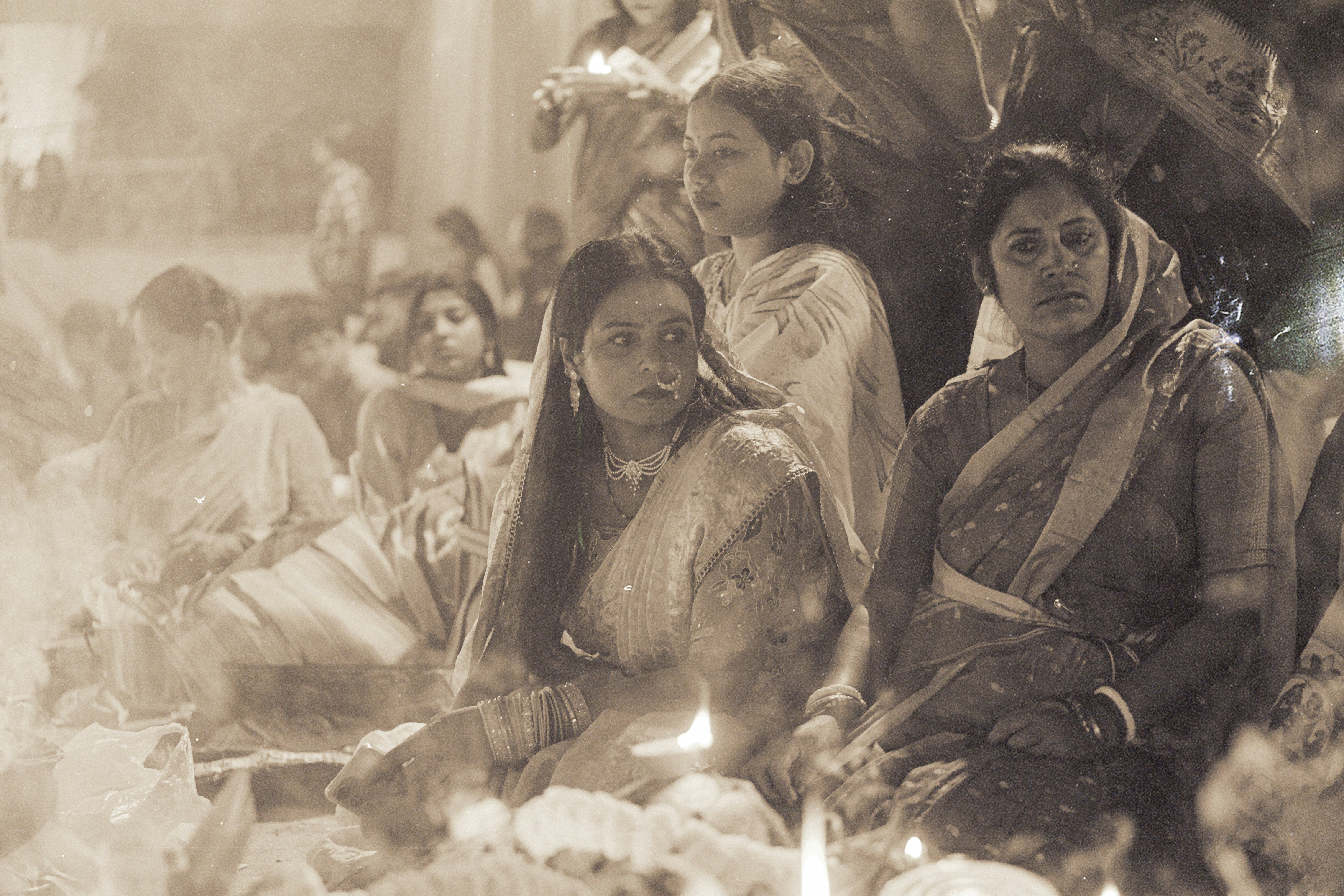 A political meeting or a press conference setting with diverse regional leaders from different states, engaged in discussion.