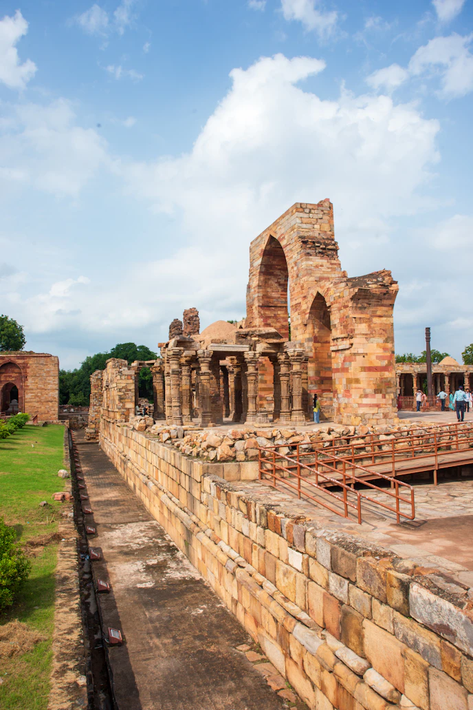 The soaring Qutub Minar complex