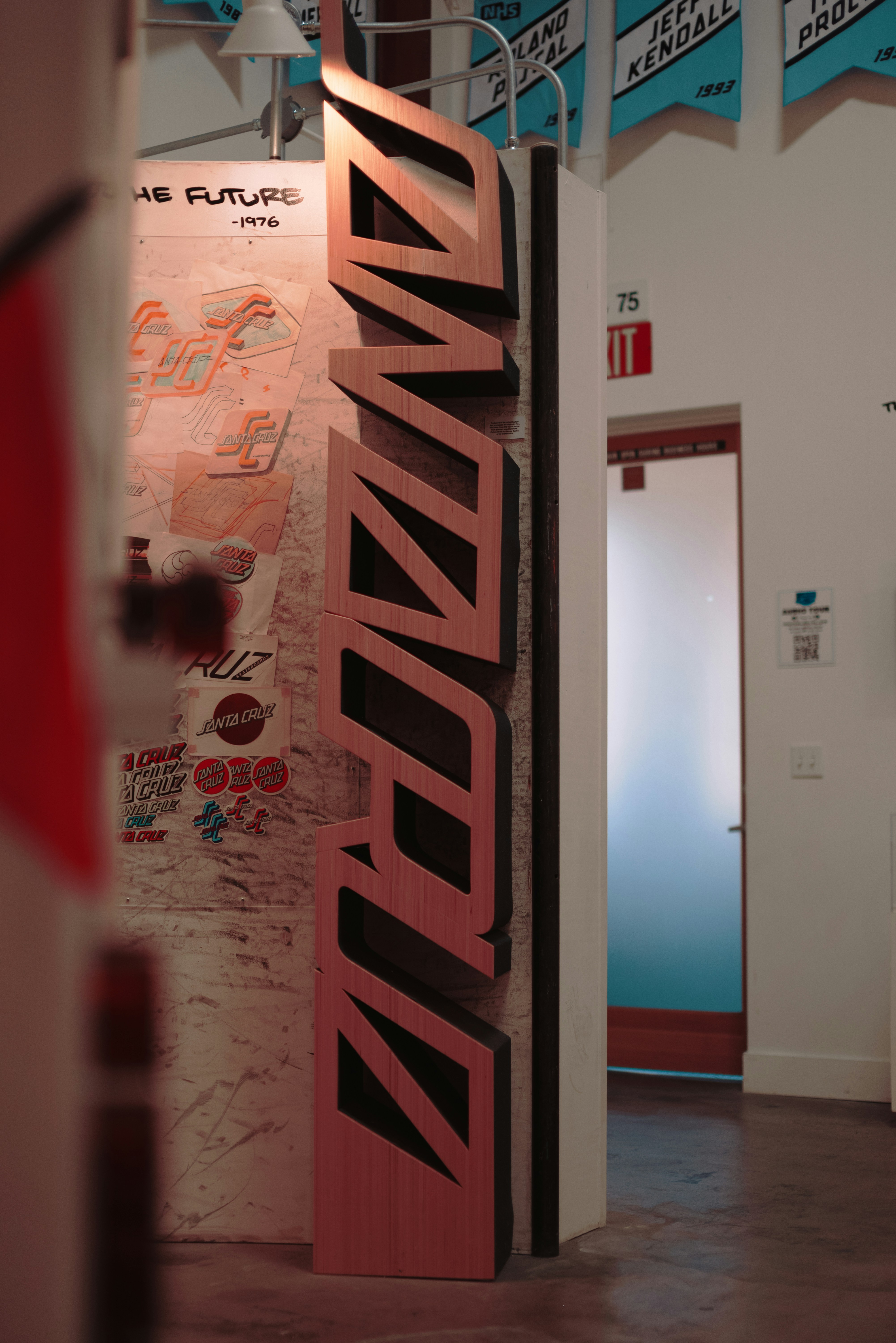 Large wooden letters spelling out a word