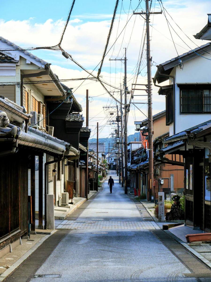 Enge Gasse in der Altstadt von Gojō.