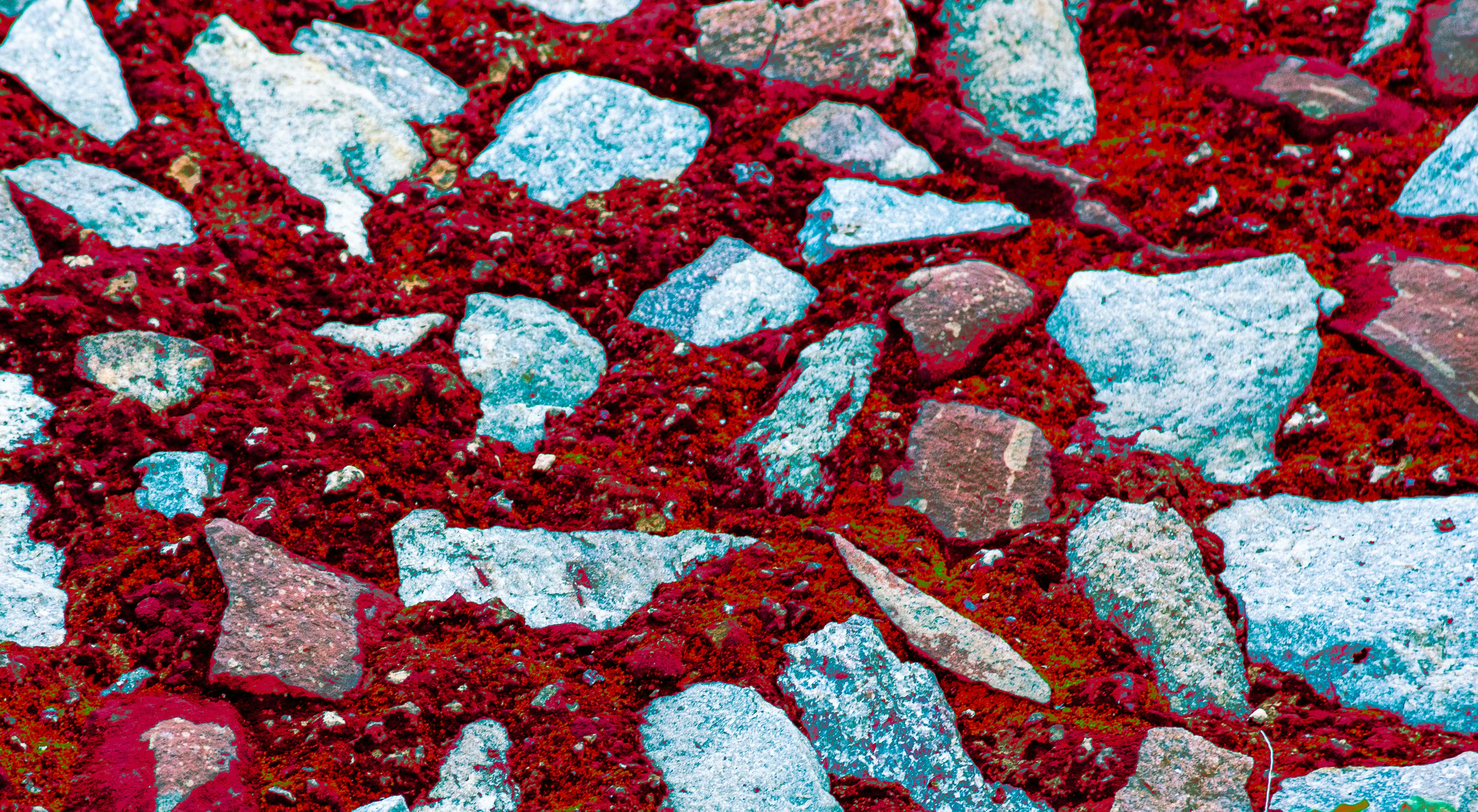 Close-up of aggregate in concrete