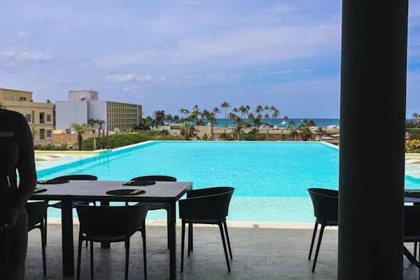 Terraza frente al mar