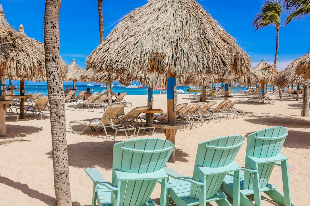 sunlounger on beach