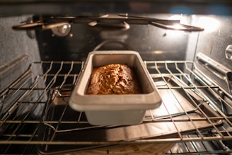 Moist homemade banana bread sliced and served, a simple comforting bake