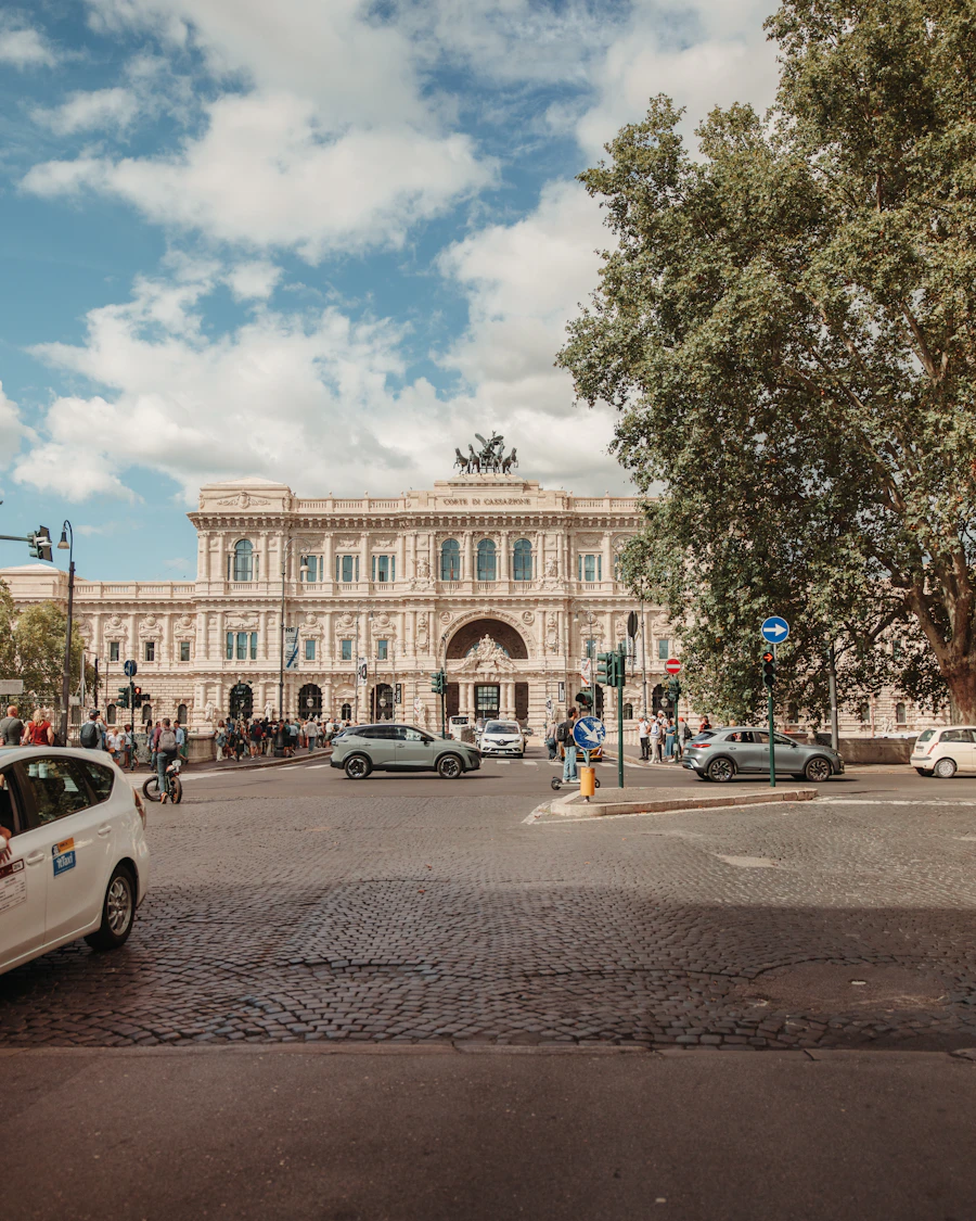 The Palazzo di Giustizia building in Rome, photographed in 2025