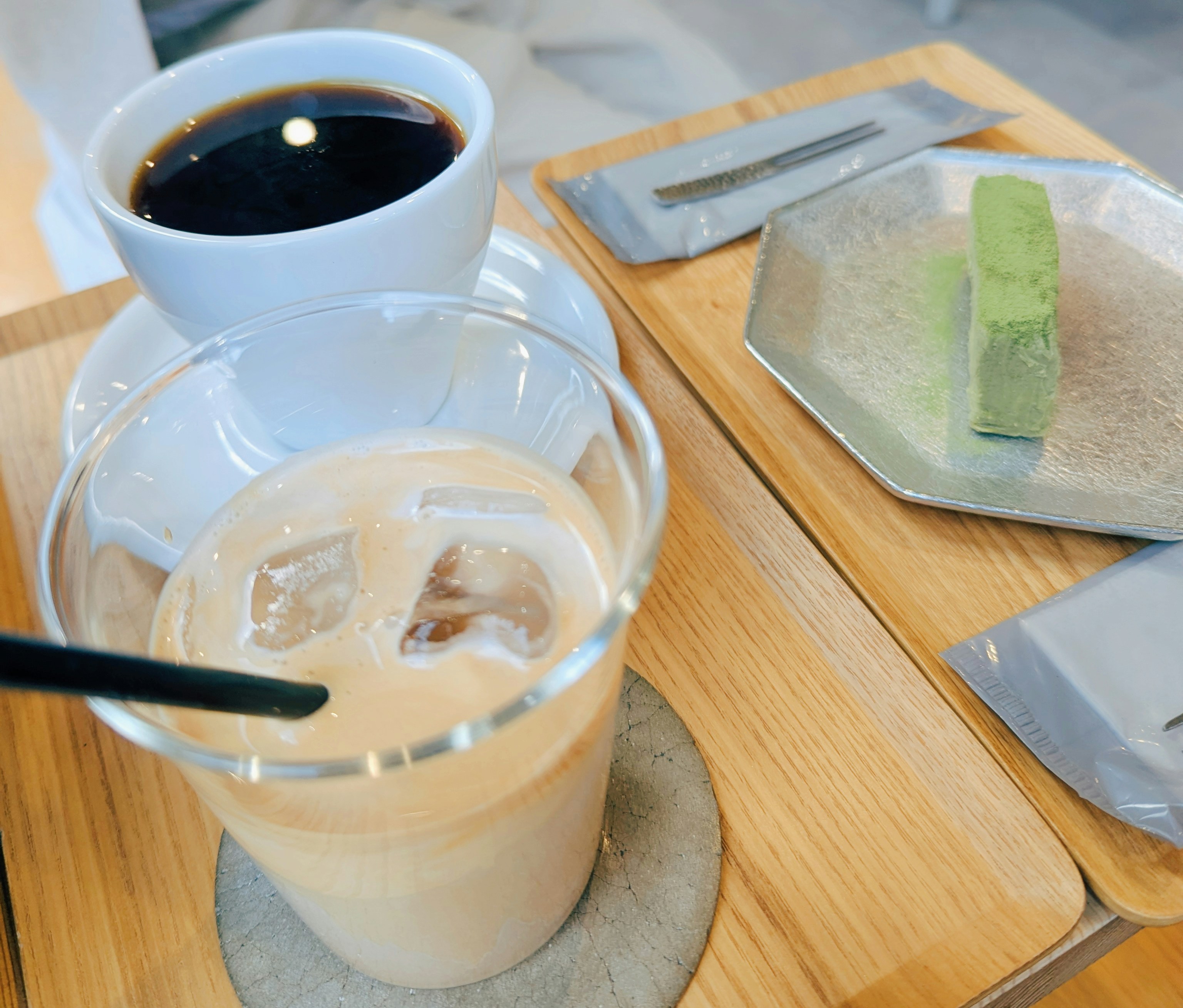 Japanese cafe morning set with toast and coffee