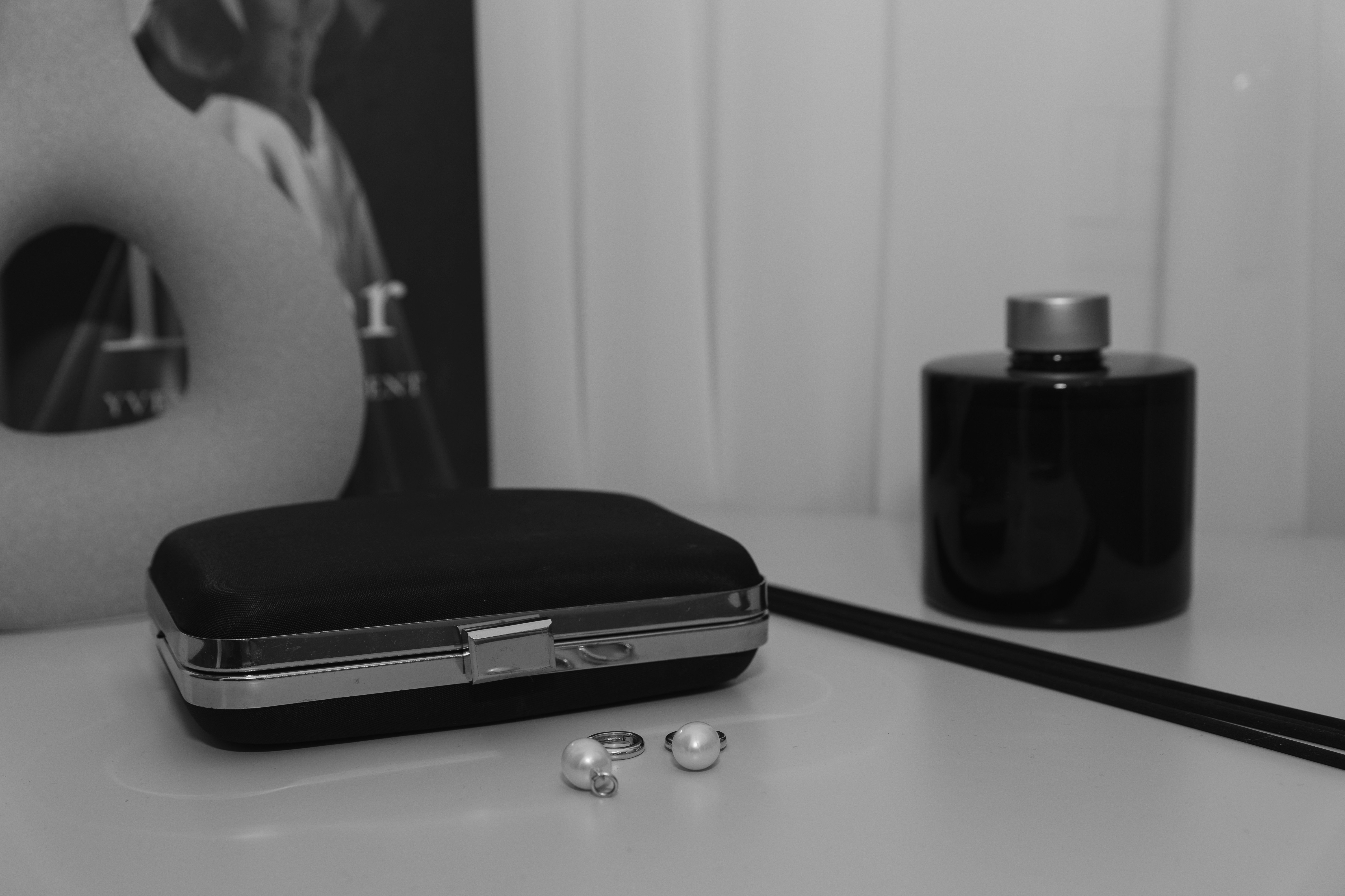 cufflinks on velvet tray