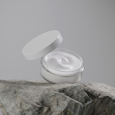Organic cream on a rock