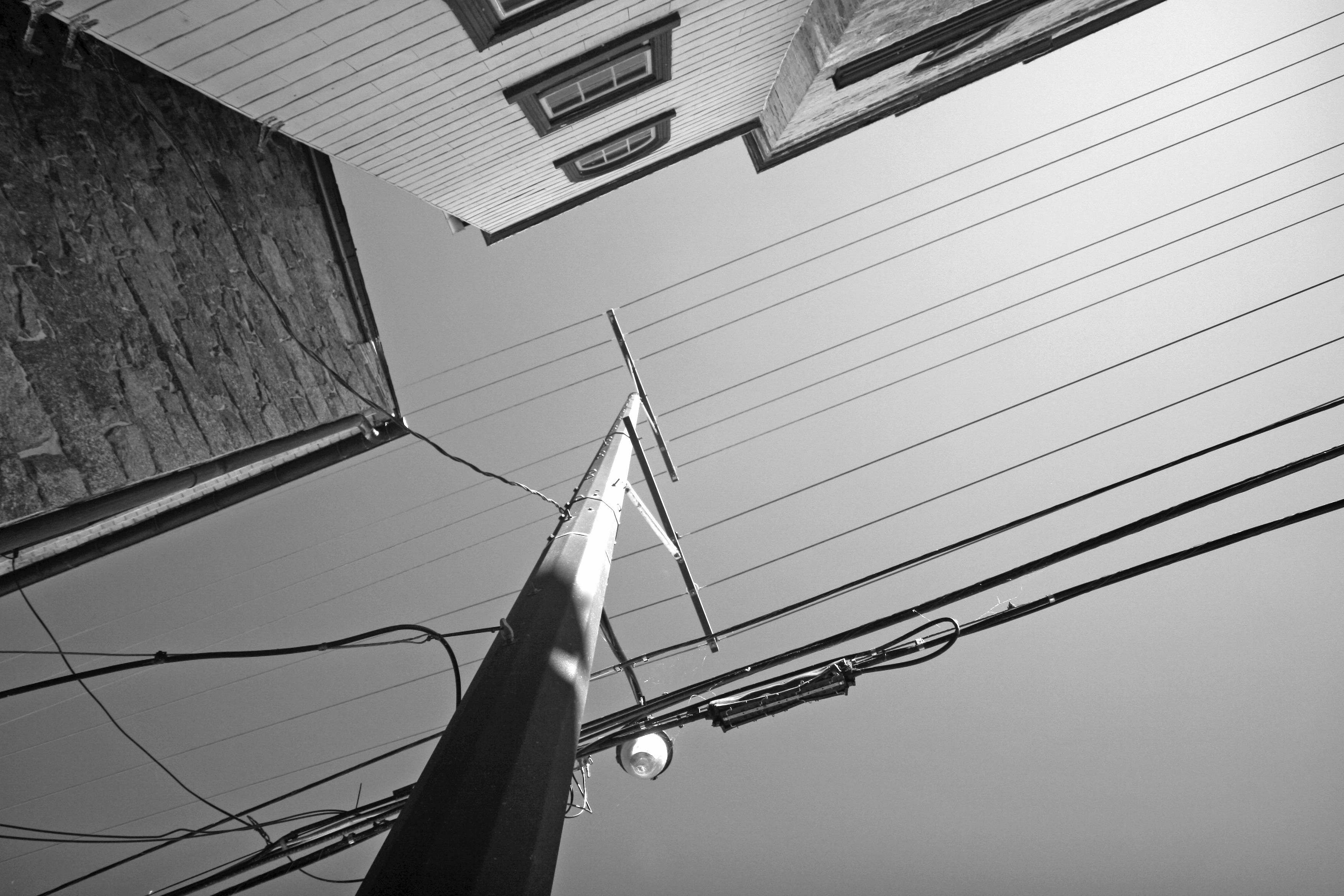 Electric cables overhead