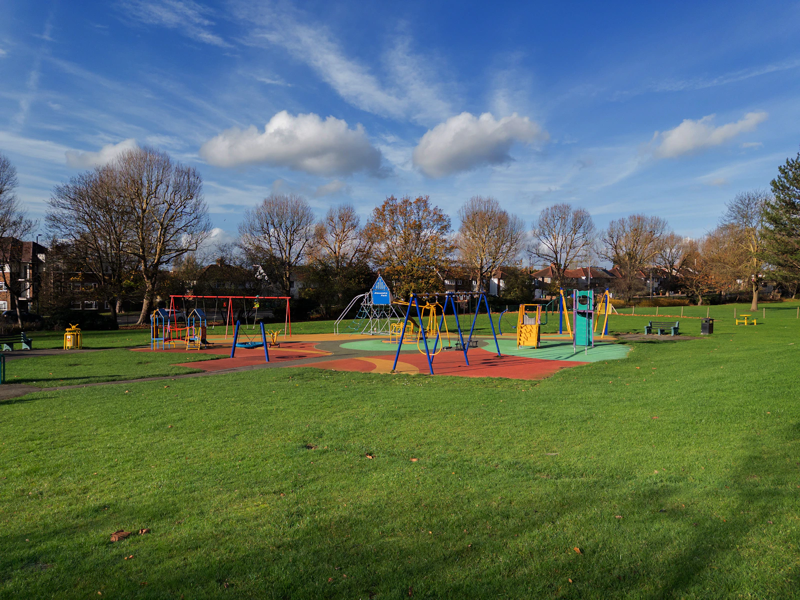 A sunny children's playground