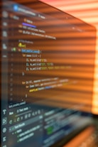 Computer screen displaying lines of code