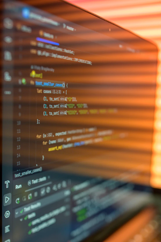 Computer screen displaying lines of code