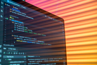 Computer screen displaying lines of code