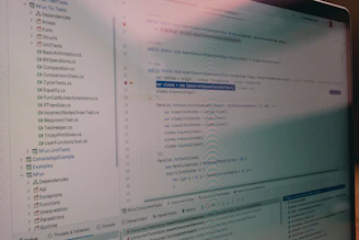 Computer screen showing lines of code.