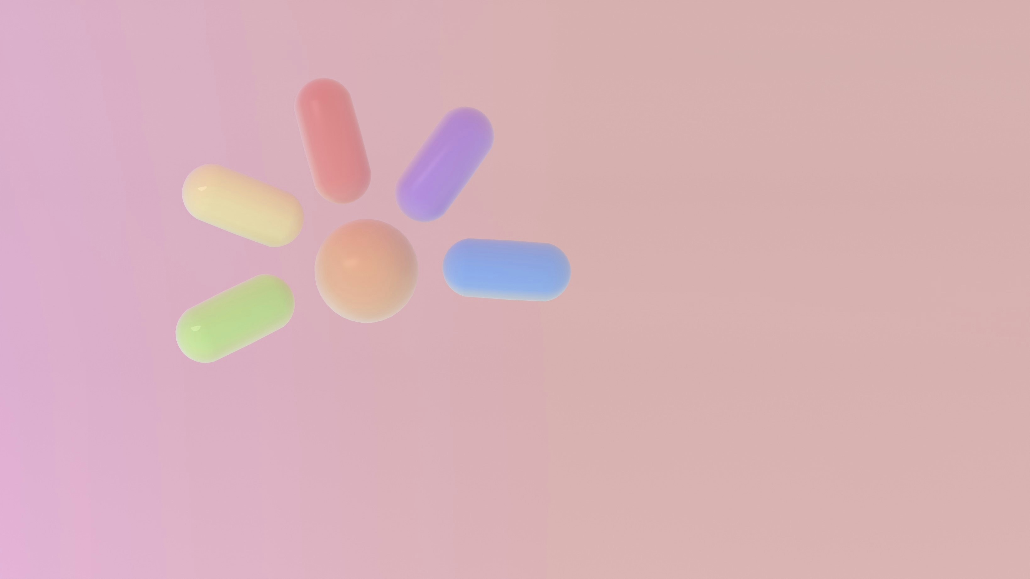 Soleil abstrait coloré sur fond pastel