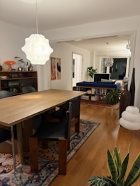 Dining area and living room interior
