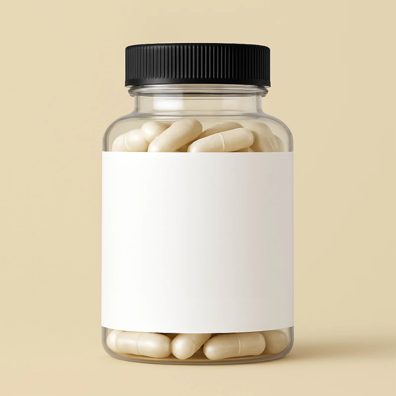 Nutraceutical supplement capsule bottle