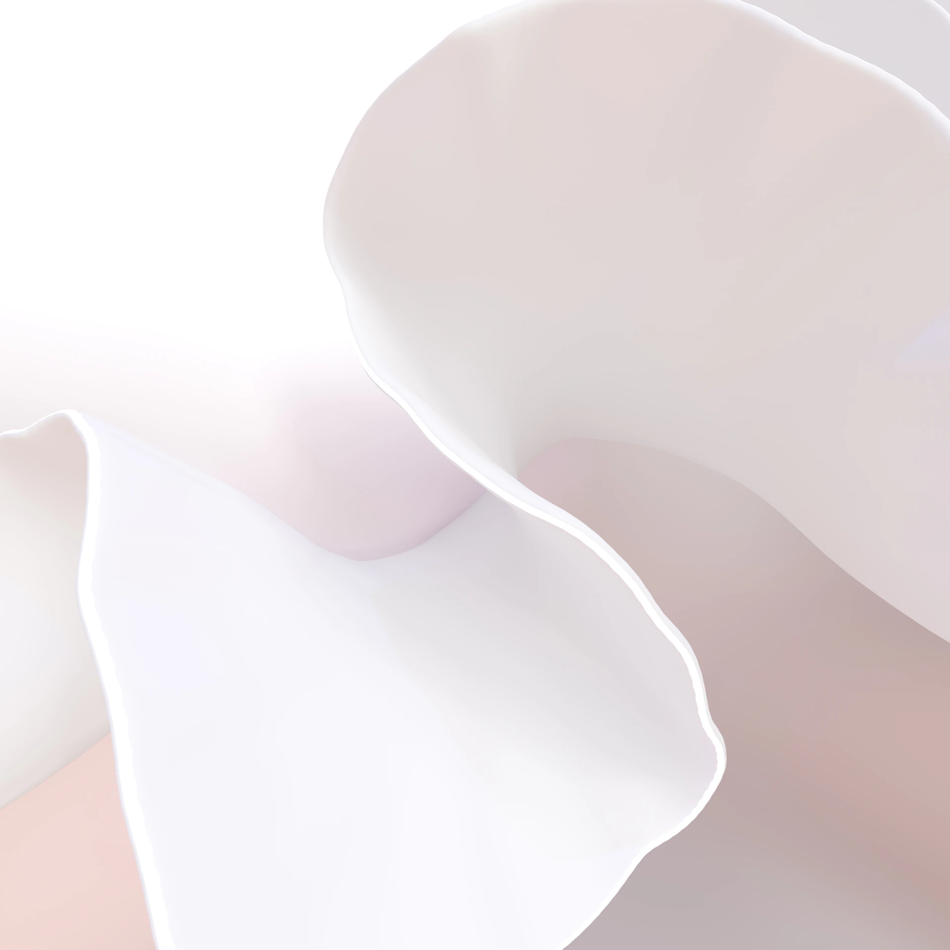 Soft pastel pink and white abstract shapes