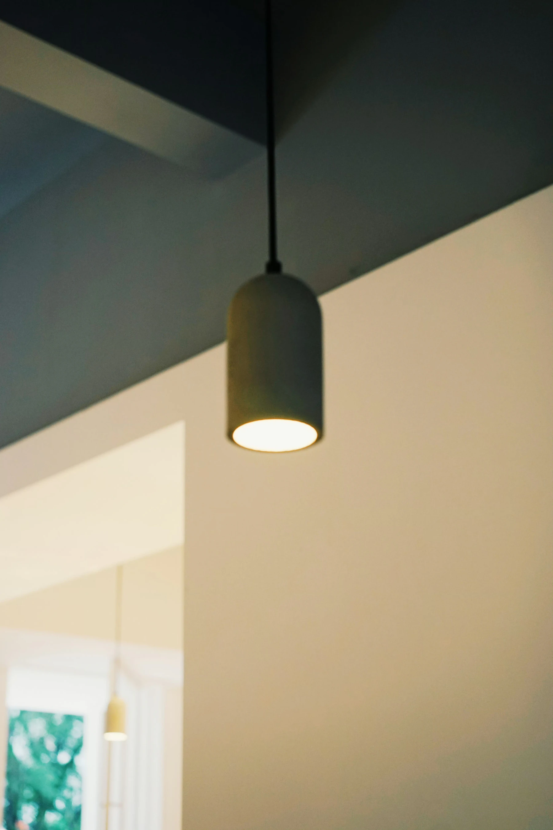 Modern pendant lighting installation