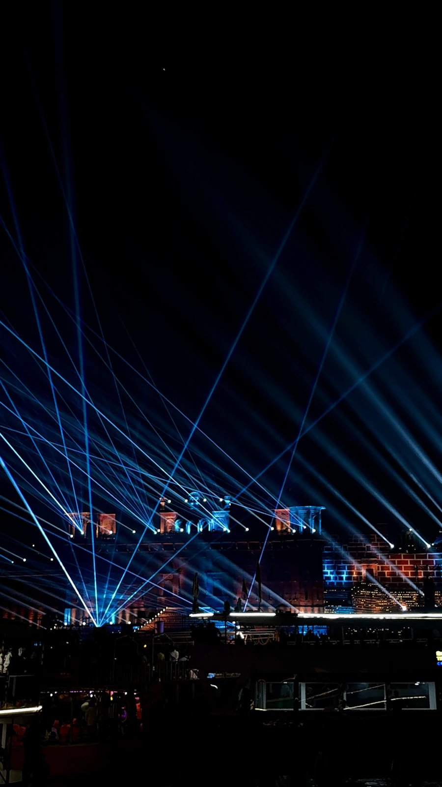Laser light show during Dev Deepawali celebrations in Kashi